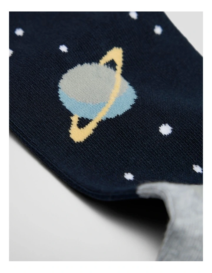 Space Sock in Navy image 2