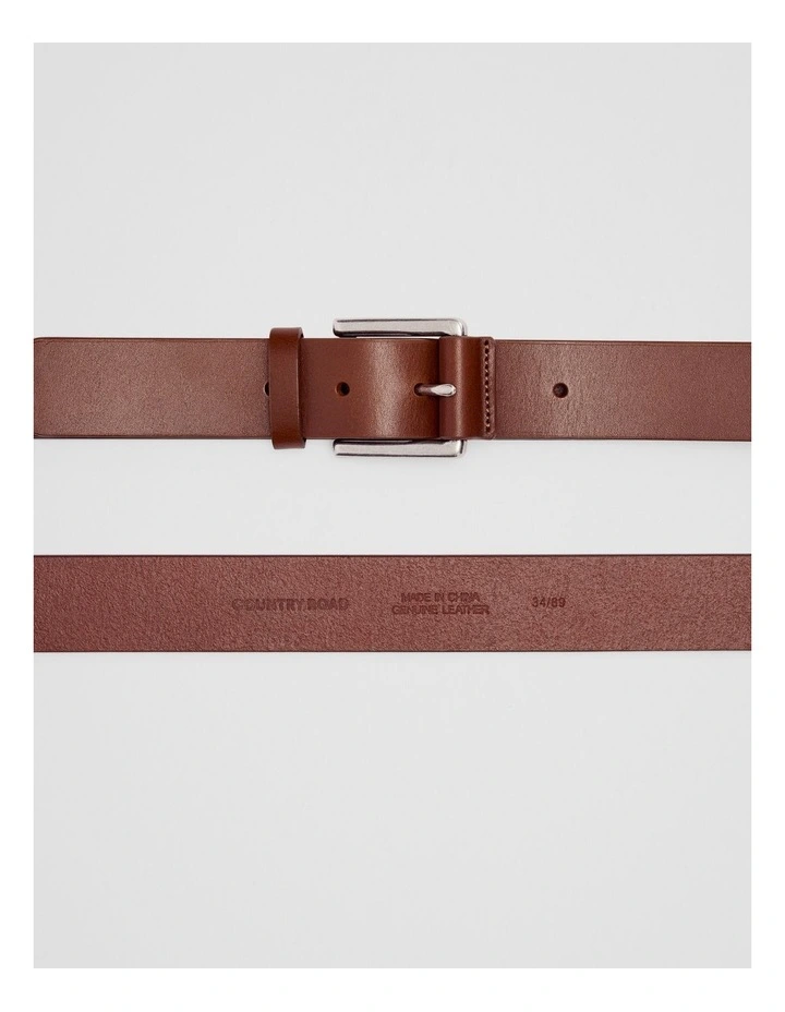 Bradley Belt in Dark Tan image 3