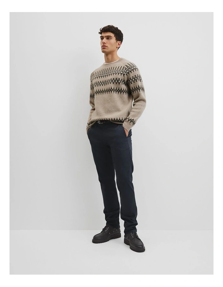 Wool Fair Isle Knit in Bark image 3