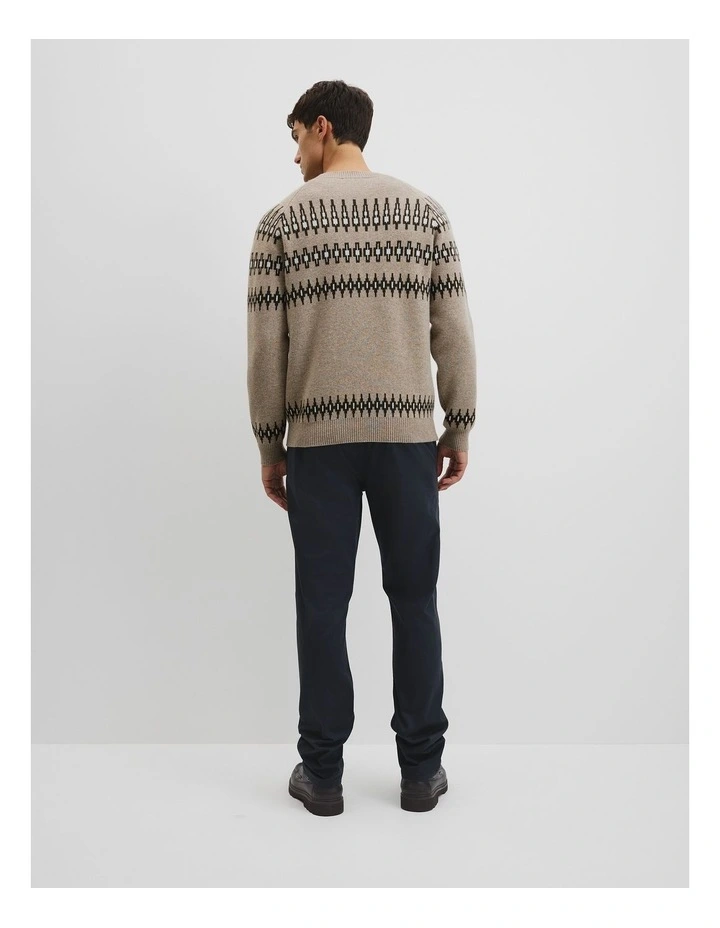 Wool Fair Isle Knit in Bark image 5