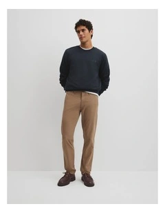 Australian Cotton Standard Fit Stretch Chino in Tan