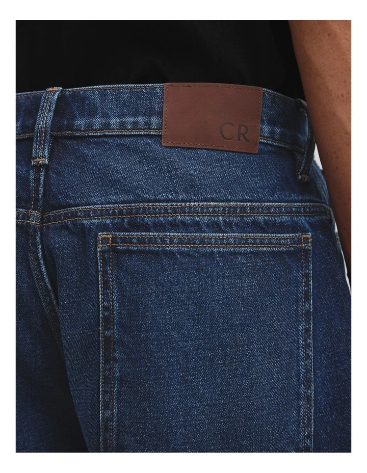 Barrel Leg Jean in Mid Blue Denim image 3