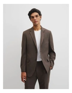 Reg Wet Look Blend Hndth Jacket in Chocolate
