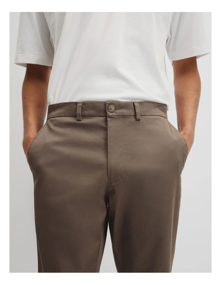 Regular Fit Travel Trouser in Mushroom image 3