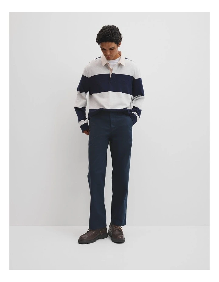 Relaxed Cot Twill Pant in Navy image 1