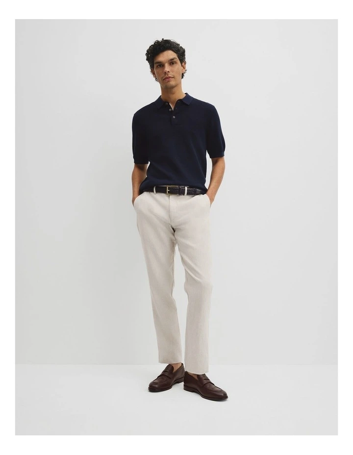 Linen Cotton Pant in Oat image 1