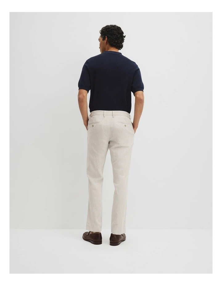 Linen Cotton Pant in Oat image 5