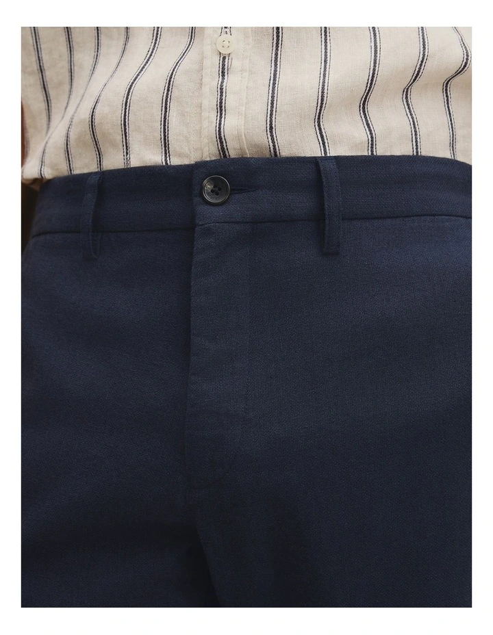 Linen Cotton Pant in Navy image 3