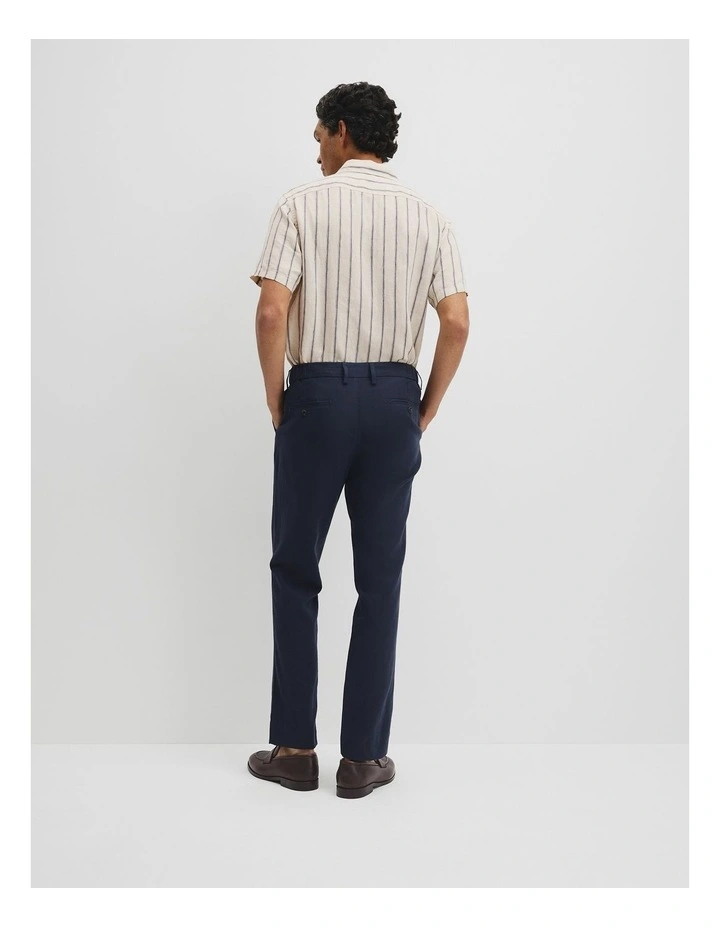 Linen Cotton Pant in Navy image 5