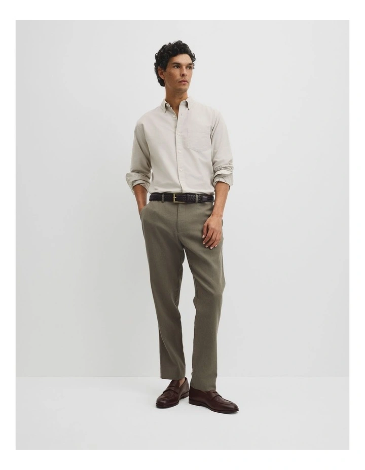 Linen Cotton Pant in Dried Sage image 1
