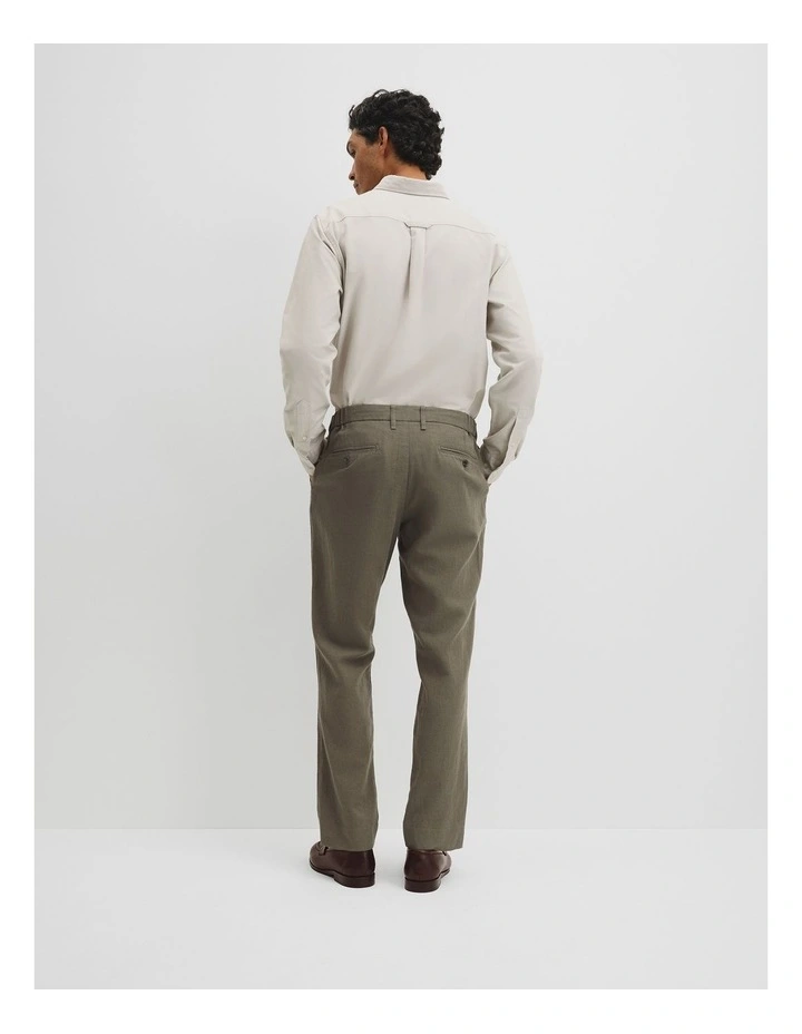 Linen Cotton Pant in Dried Sage image 5