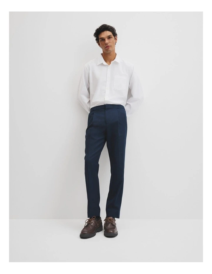 Relaxed Elastic Pant in Navy image 1