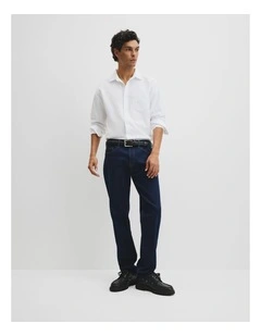 Australian Cotton Straight Leg Jean in Rinse Wash