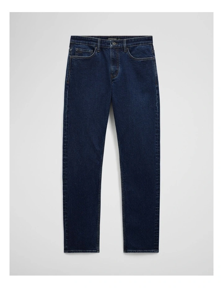 Australian Cotton Straight Leg Jean in Mid Blue Denim image 2