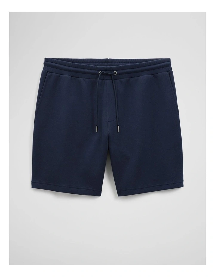 Textured Drawstring Short in Navy image 2