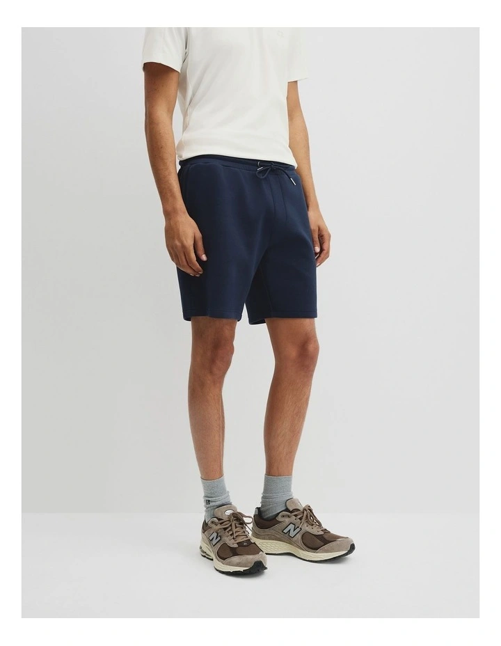 Textured Drawstring Short in Navy image 4