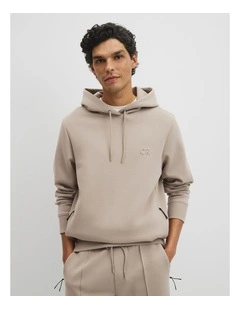 Athleisure Hooded Sweat in Taupe