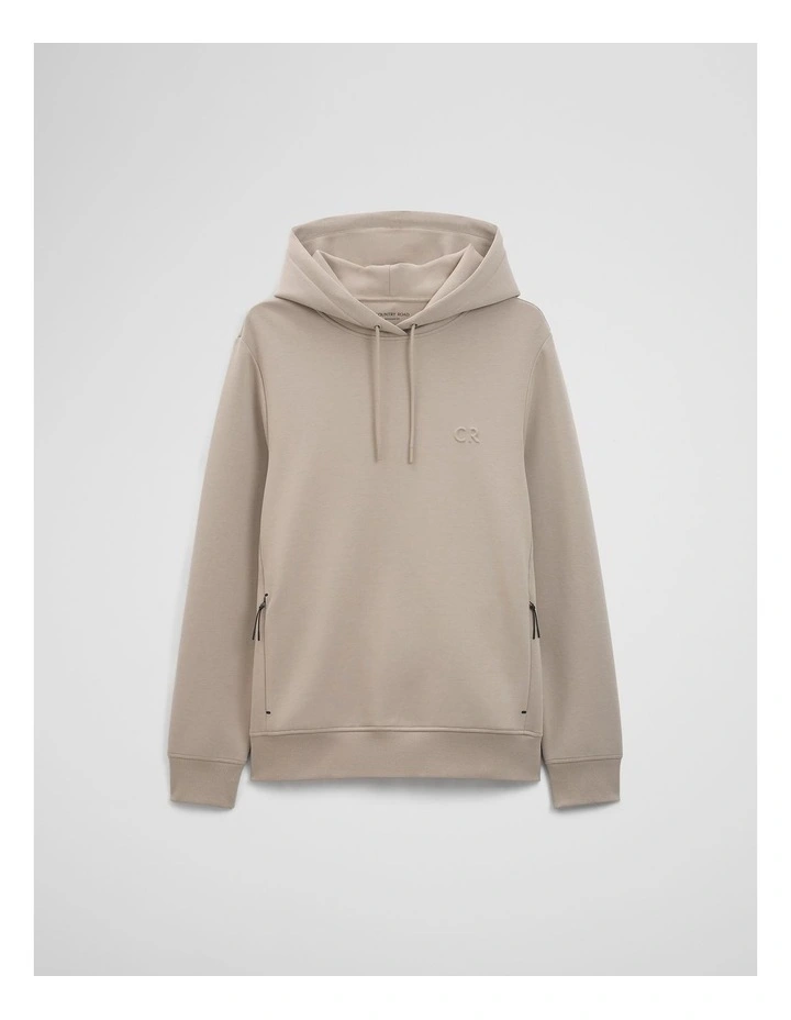 Athleisure Hooded Sweat in Taupe image 2