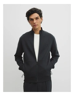 Athleisure Zip Through Sweat in Black
