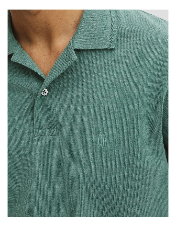 Australian Cotton Pique Polo in Green Marle image 3