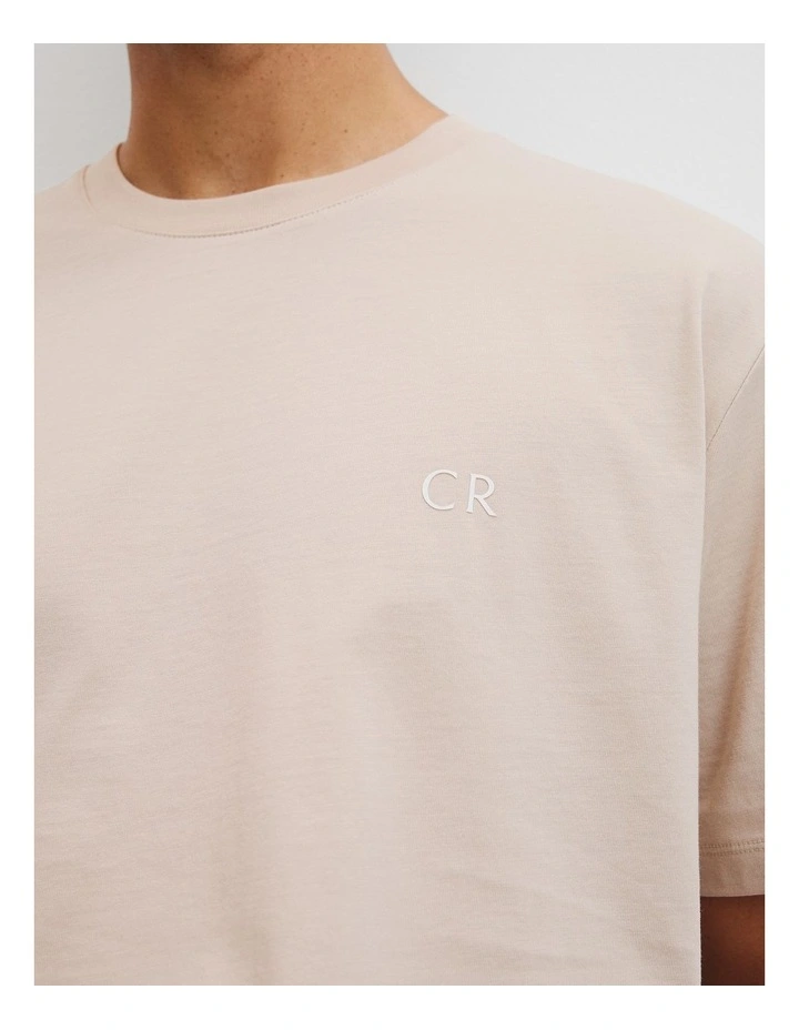 Short Sleeve Australian Cotton Country Road Modern Logo T-shirt in Clay image 3