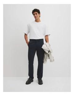 Australian Cotton Standard Fit Stretch Chino in True Navy