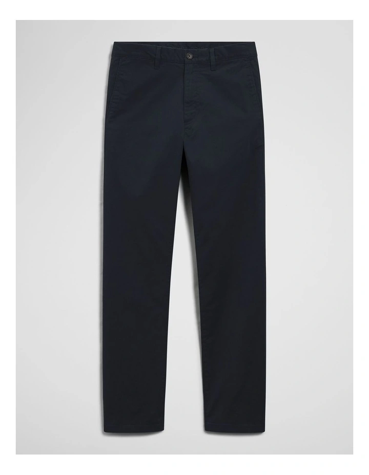 Australian Cotton Standard Fit Stretch Chino in True Navy image 2