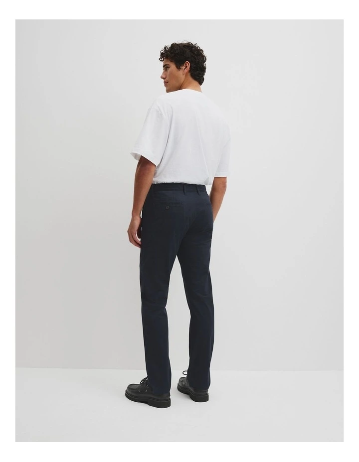 Australian Cotton Standard Fit Stretch Chino in True Navy image 5