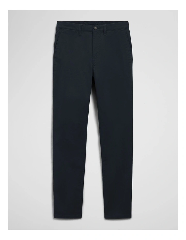 Australian Cotton Tapered Fit Stretch Chino in True Navy image 2