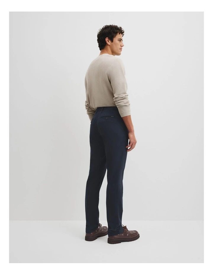 Australian Cotton Tapered Fit Stretch Chino in True Navy image 5