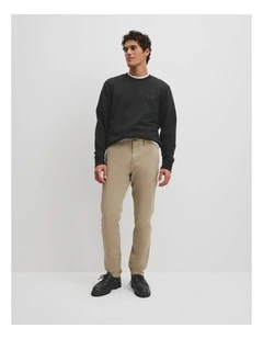 Australian Cotton Tapered Fit Stretch Chino in Birch