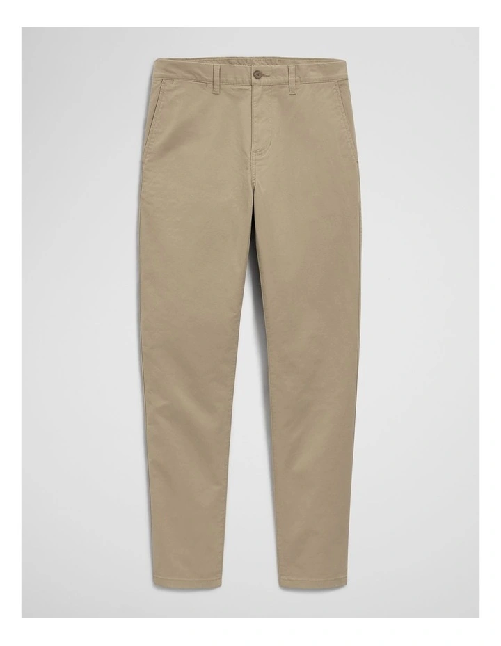 Australian Cotton Tapered Fit Stretch Chino in Birch image 2