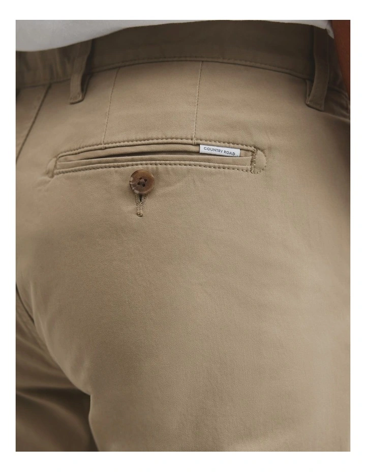 Australian Cotton Tapered Fit Stretch Chino in Birch image 3