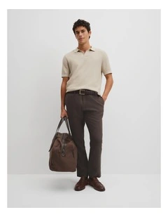 Linen Cotton Pant in Coffee