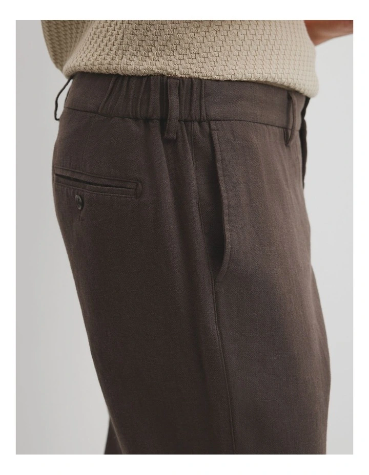 Linen Cotton Pant in Coffee image 3