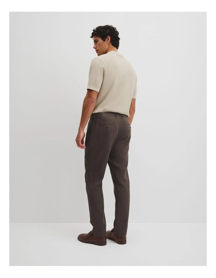 Linen Cotton Pant in Coffee image 5