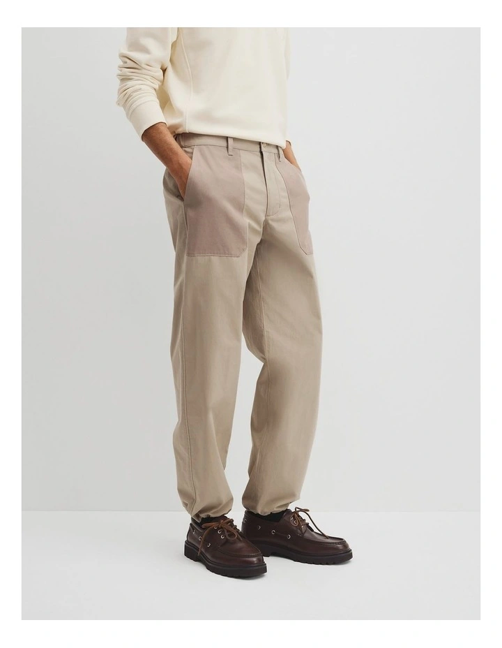 Relaxed Utility Jogger in Stone image 4