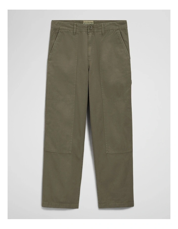 Workwear Garment Dyed Carpenter Pant in Khaki Green image 2