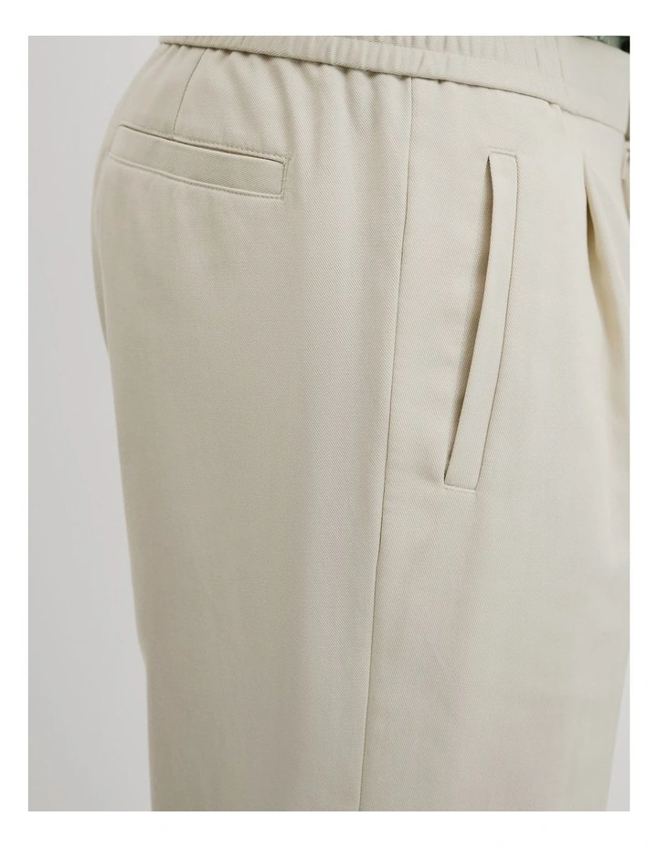 Relaxed Fit Elastic Pant in Stone image 3