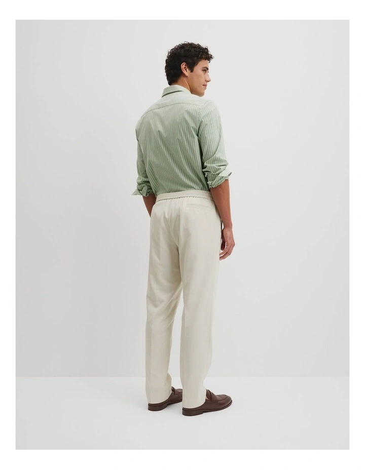 Relaxed Fit Elastic Pant in Stone image 5