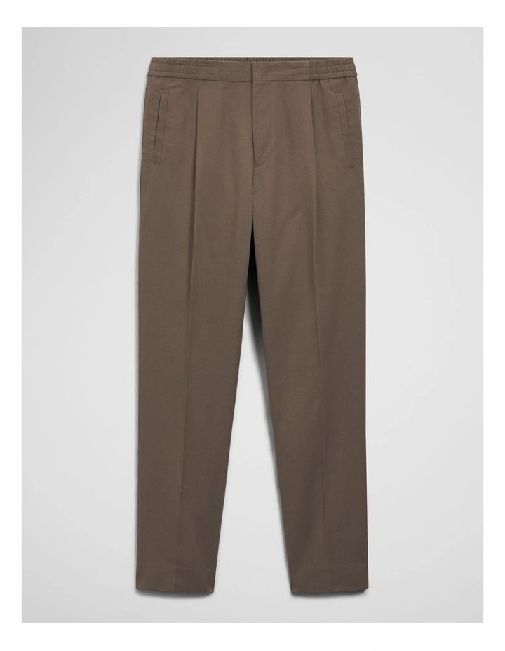 Relaxed Fit Elastic Pant in Coffee image 2