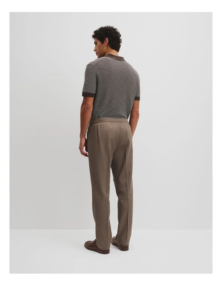 Relaxed Fit Elastic Pant in Coffee image 5