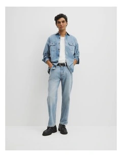 Loose Straight Leg Jean in Aged Soft Wash
