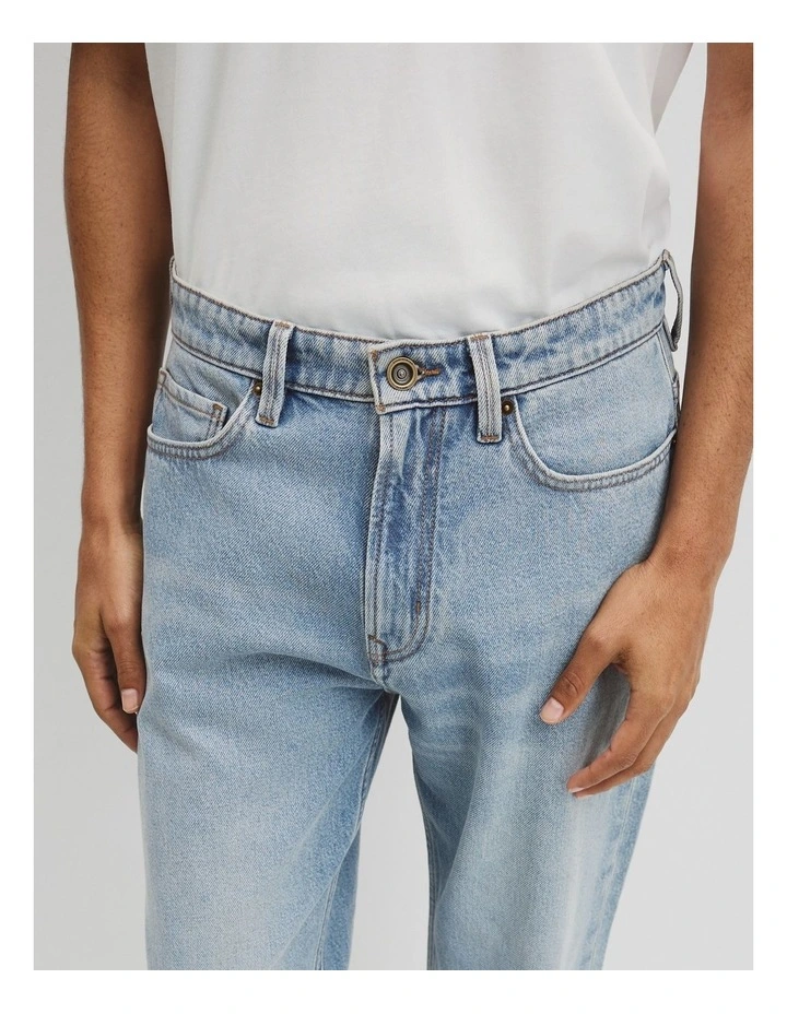 Loose Straight Leg Jean in Aged Soft Wash image 3