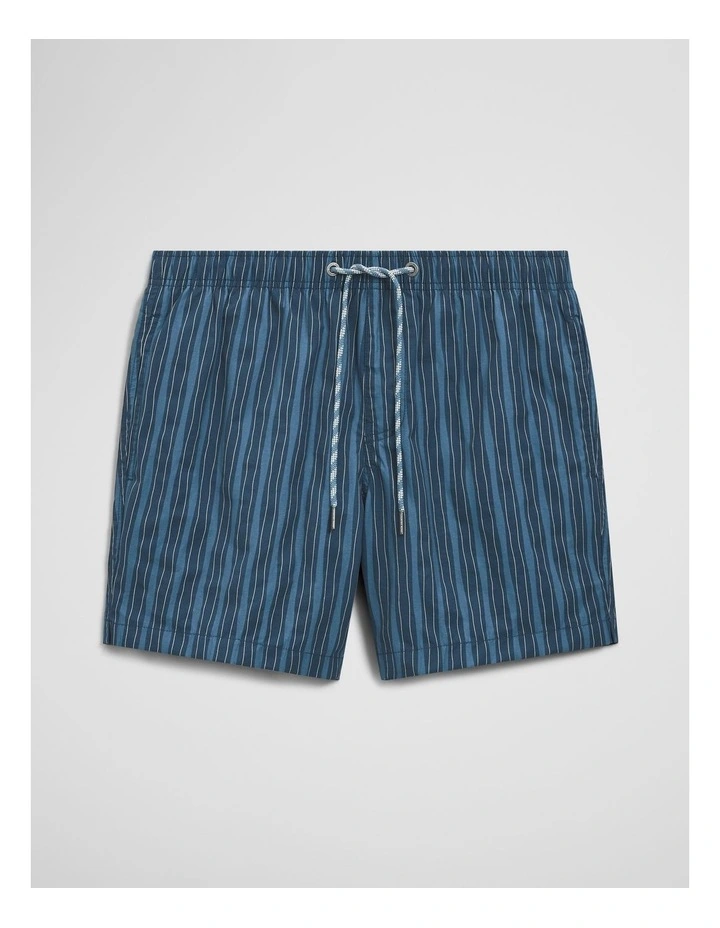 Stripe Print Swim Short in Navy Multi image 2