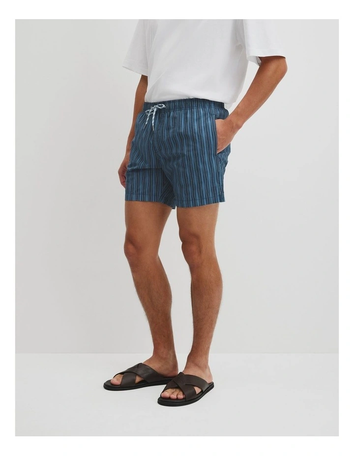 Stripe Print Swim Short in Navy Multi image 4