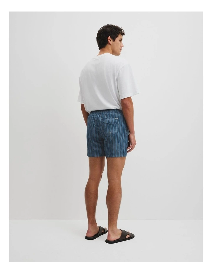 Stripe Print Swim Short in Navy Multi image 5