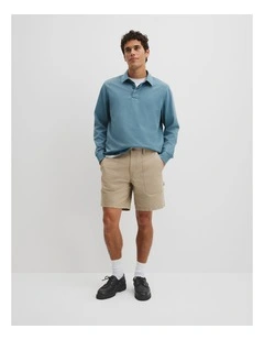 Workwear Garment Dyed Carpenter Short in Dune