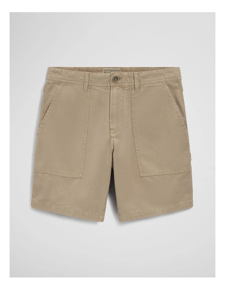 Workwear Garment Dyed Carpenter Short in Dune image 2