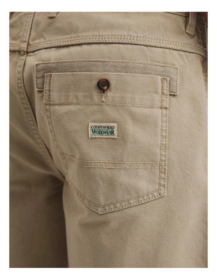 Workwear Garment Dyed Carpenter Short in Dune image 3